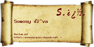 Somosy Éva névjegykártya